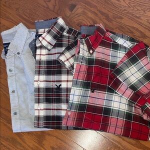 Plaid and Striped Button-Up Shirts